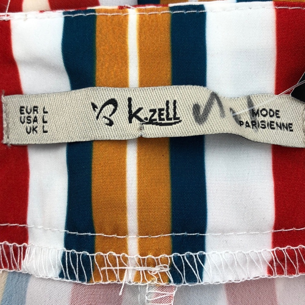 K.Zell By Nasty Gal Red Striped Shorts, NWT Large - Picture 3 of 6